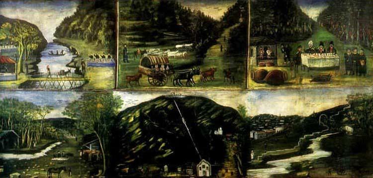 Niko Pirosmanashvili Six-Scene Panel China oil painting art